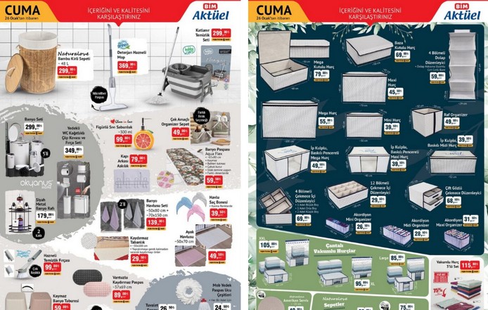 BİM 26 Ocak 2024 Aktüel Ürünler Kataloğu
