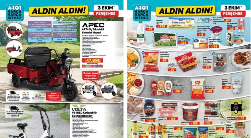 A101 3 Ekim 2024 Perşembe Aktüel Ürünler