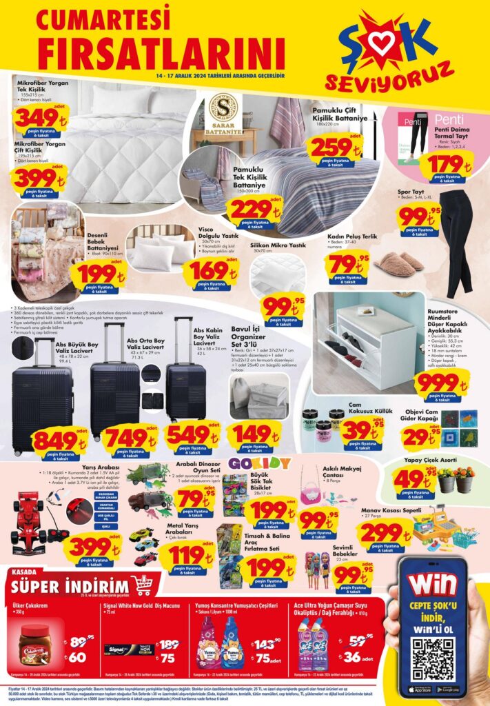 Şok 14 Aralık 2024 Aktüel Ürünler