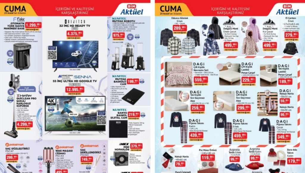 BİM 20 Aralık 2024 Aktüel Kataloğu
