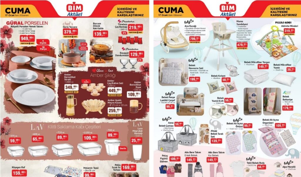 BİM 17 Ocak 2025 Aktüel Ürünler