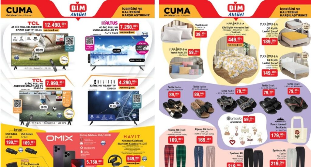 BİM 4 Nisan 2025 Aktüel Ürünler Kataloğu Yayınlandı!