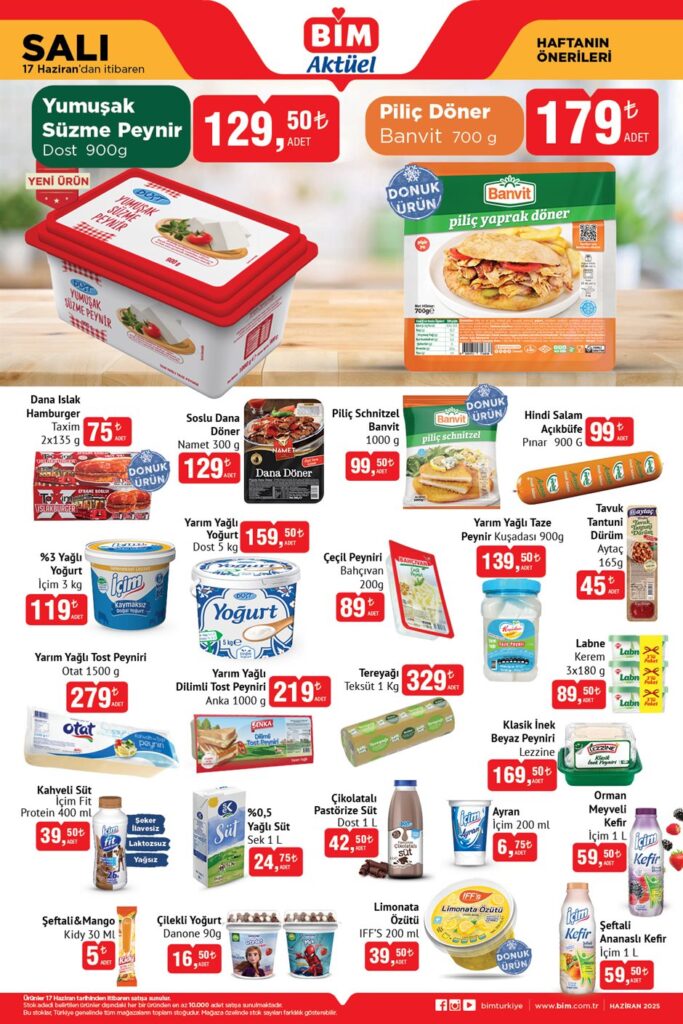 BİM 17 Haziran 2025 Salı Aktüel Kataloğu