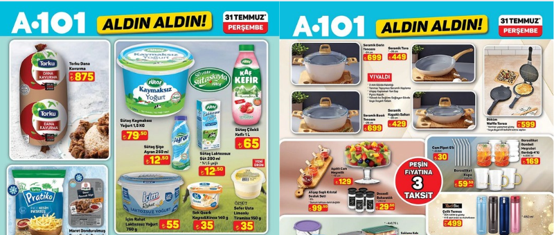 A101 31 Temmuz 2025 Aktüel Kataloğu