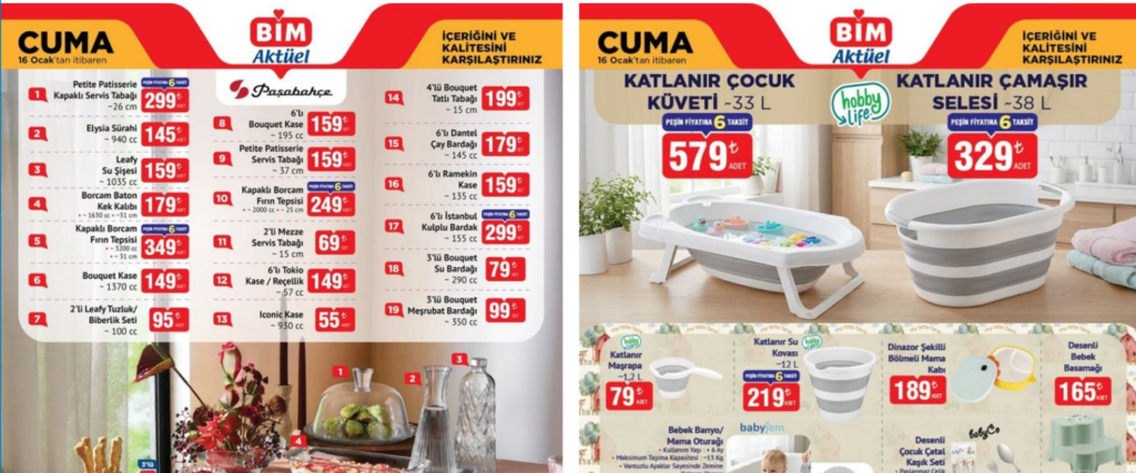 BİM 16 Ocak 2026 Aktüel Kataloğu