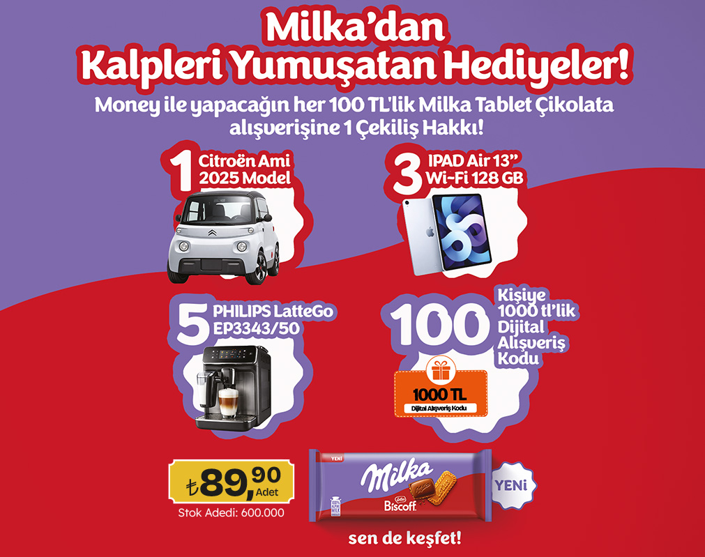 Migros Milka Çekilişi: Citroen Ami, iPad Air ve Kahve Makinesi Kazanma Şansı