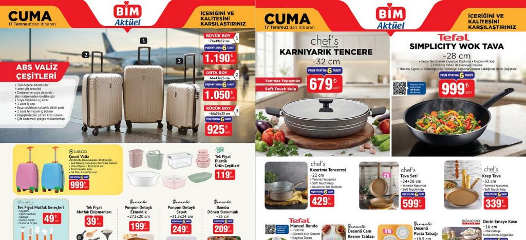 BİM 17 Temmuz 2026 Aktüel Kataloğu