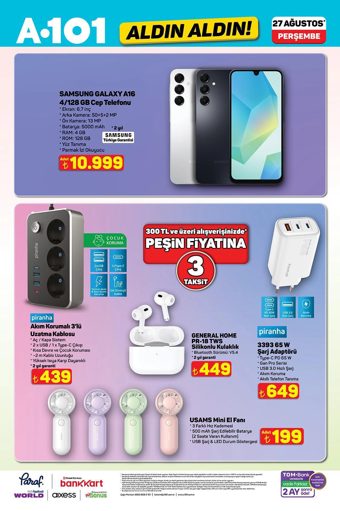 A101 27 Ağustos 2026 Aktüel Kataloğu 8. sayfa