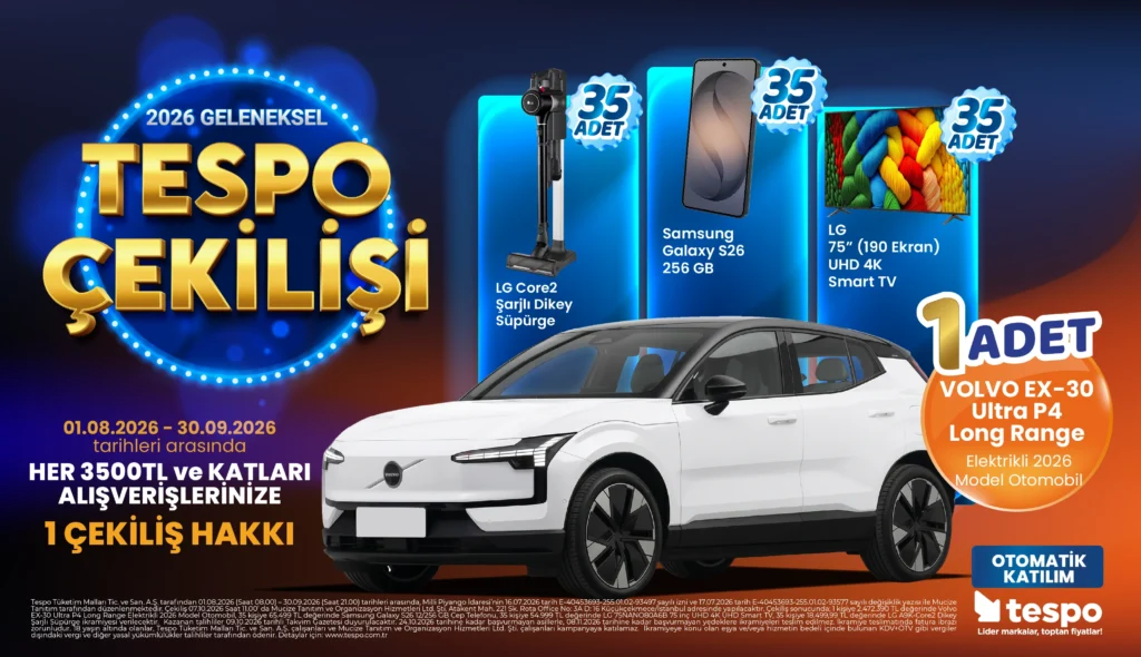 Tespo Volvo EX-30 Araba Çekilişi 2026
