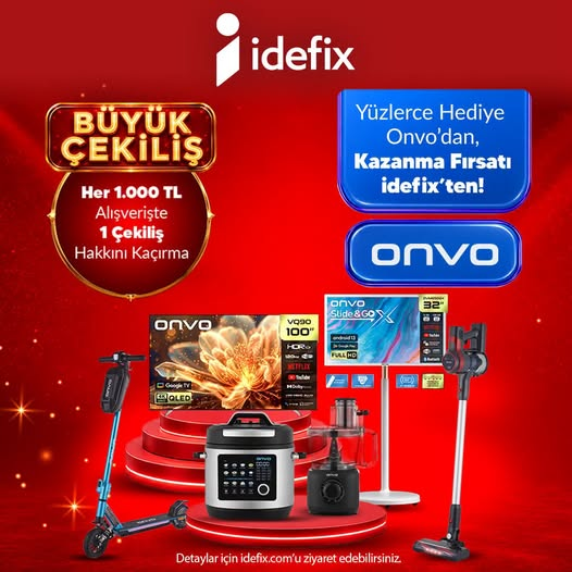 Idefix Çekilişi 2026: 258 Onvo Ürünü Kazanma Şansı