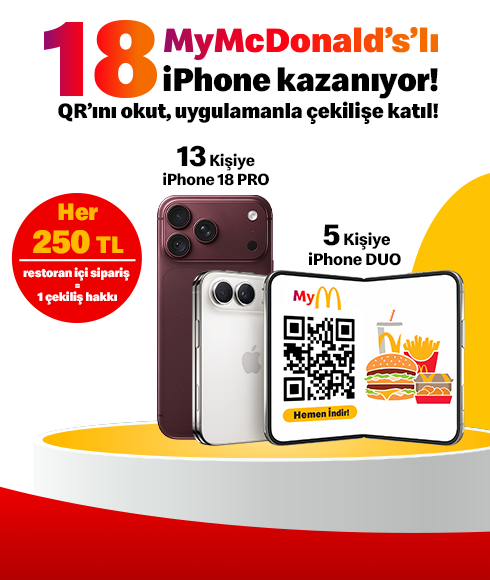 McDonald’s MyMcDonald’s Çekilişi 2026: 18 iPhone Şansı